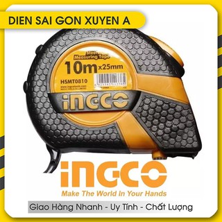 Thước cuộn thép nền vàng Ingco HSMT0810