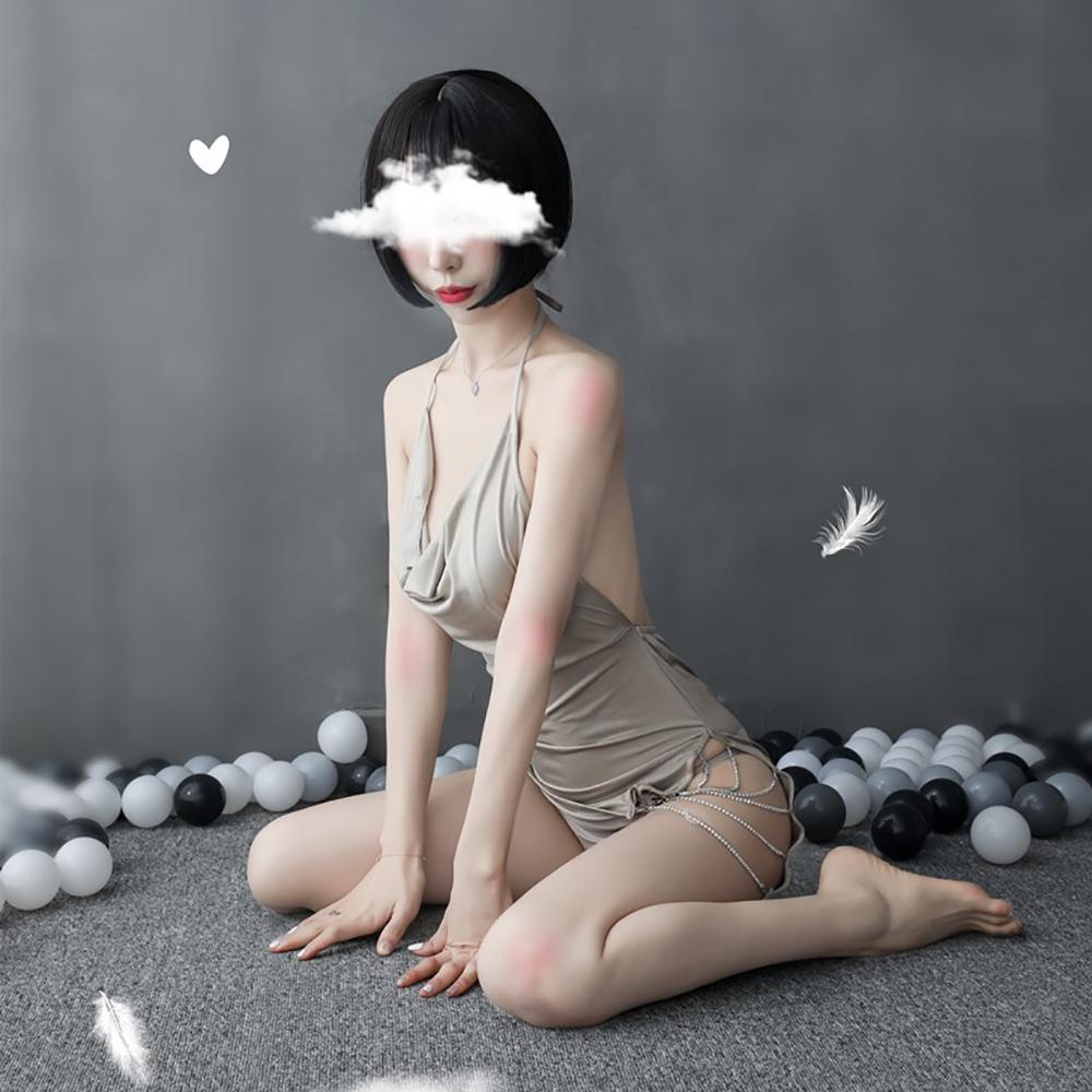 OCEANMAP Bộ Đồ Ngủ Ren Hoa Xuyên Thấu Và Quần Lót Gợi Cảm