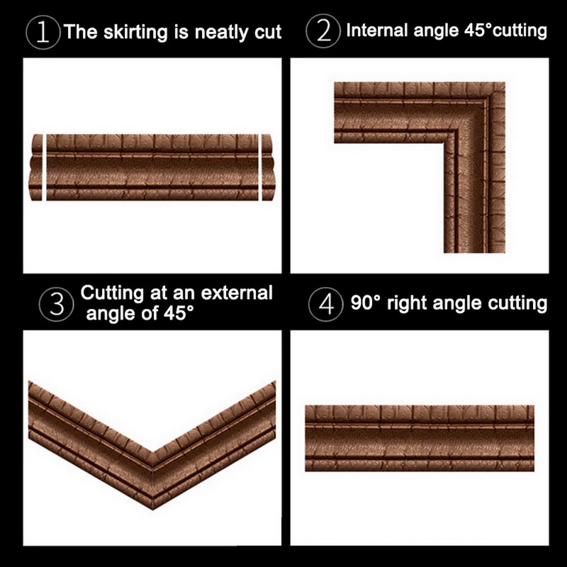 Cuộn Xốp 3d Dán Viền Tường Trang Trí Phòng Khách / Phông Nền Tv