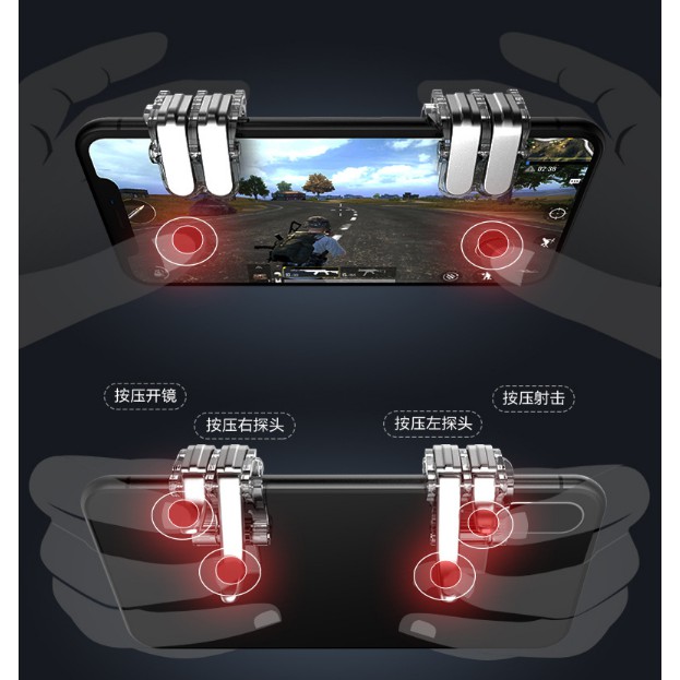 Bộ 2 Nút Bấm Chơi Game PUBG Thế hệ mới dòng W6