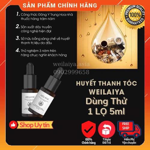 [Dùng Thử Lọ 5ml] Hỗ Trợ Kích Mọc Tóc Nhanh Huyết thanh Serum Mọc Tóc Weilaiya Chính Hãng Cam Kết Hiệu Quả Sau 12 Tuần