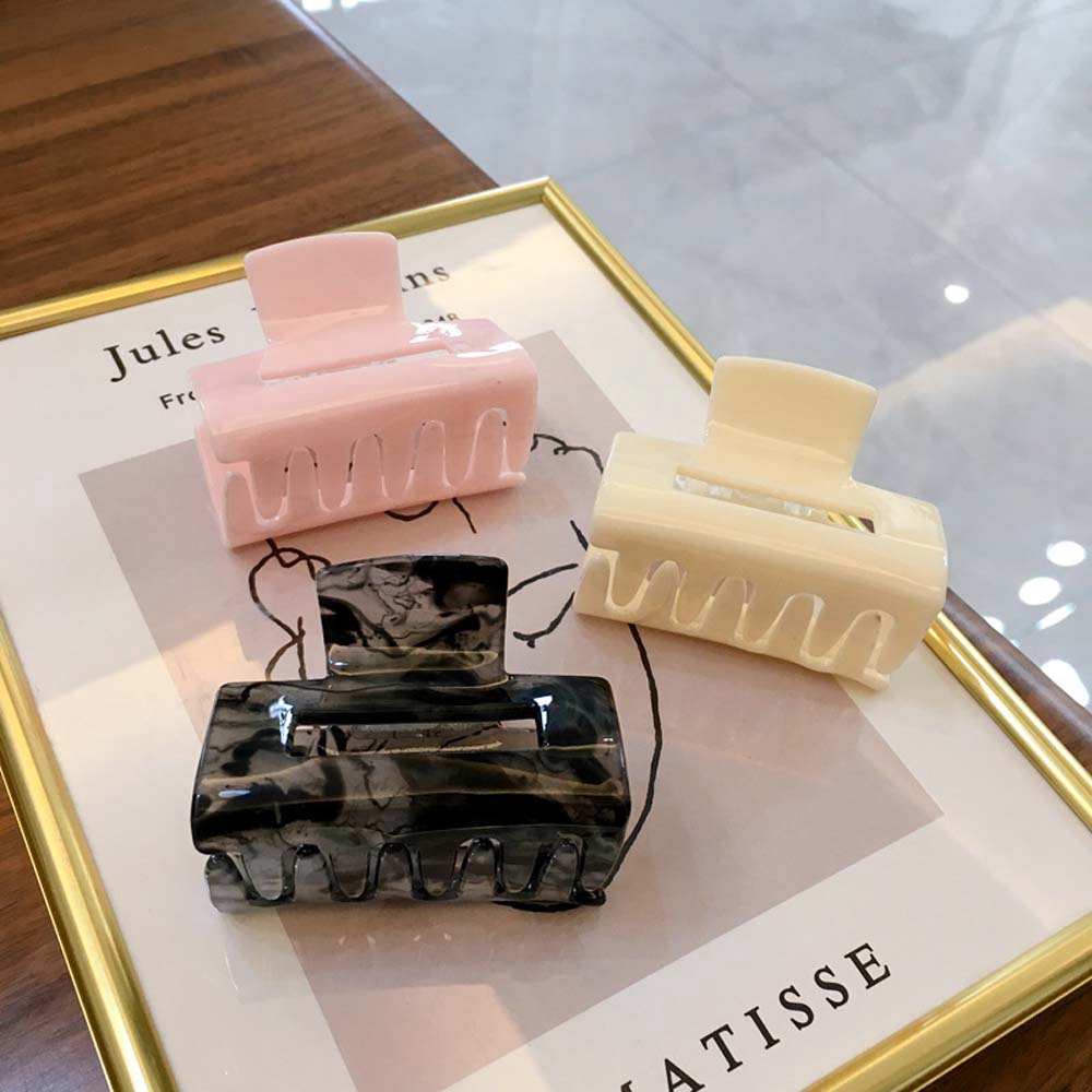 Kẹp Càng Cua Acrylic Thiết Kế Hình Vuông Nhiều Màu Sắc Tùy Chọn