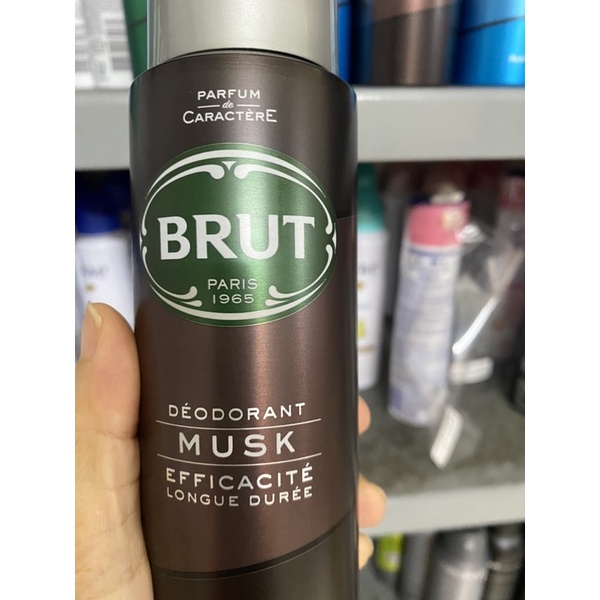 Xịt khử mùi toàn thân nam Brut Pháp 200ml hương nước hoa cổ điển