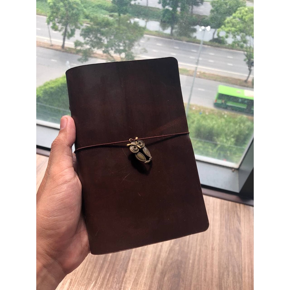 [Handmade] Sổ tay bìa da thật cao cấp A6 - A6M01 | Shopee Việt Nam