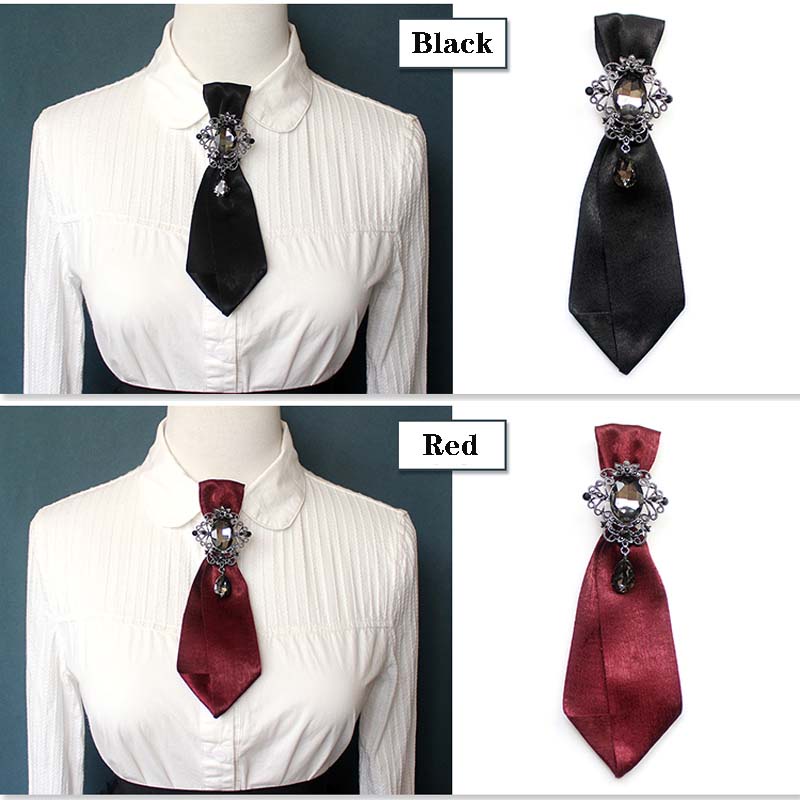 Nơ Cài Cổ Áo Họa Tiết Hoa Thời Trang Xinh Xắn Cho Nữ