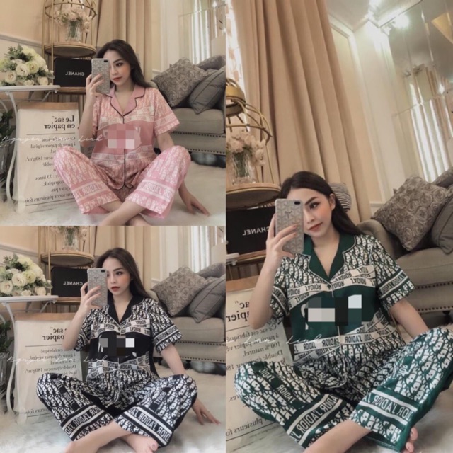 [FREESHIP - GIẢM 10K] Bộ đồ ngủ lụa satin cao cấp quần dài áo cộc | BigBuy360 - bigbuy360.vn