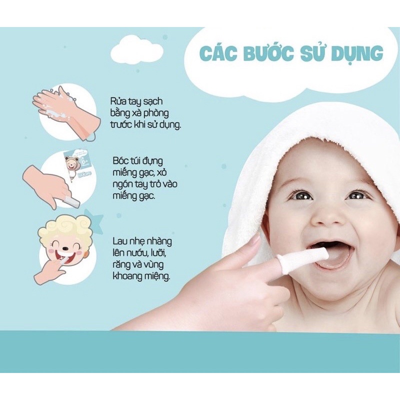 Gạc Rơ Lưỡi Vệ Sinh Răng Miệng BiCare | Rơ lưỡi BiCare cho bé