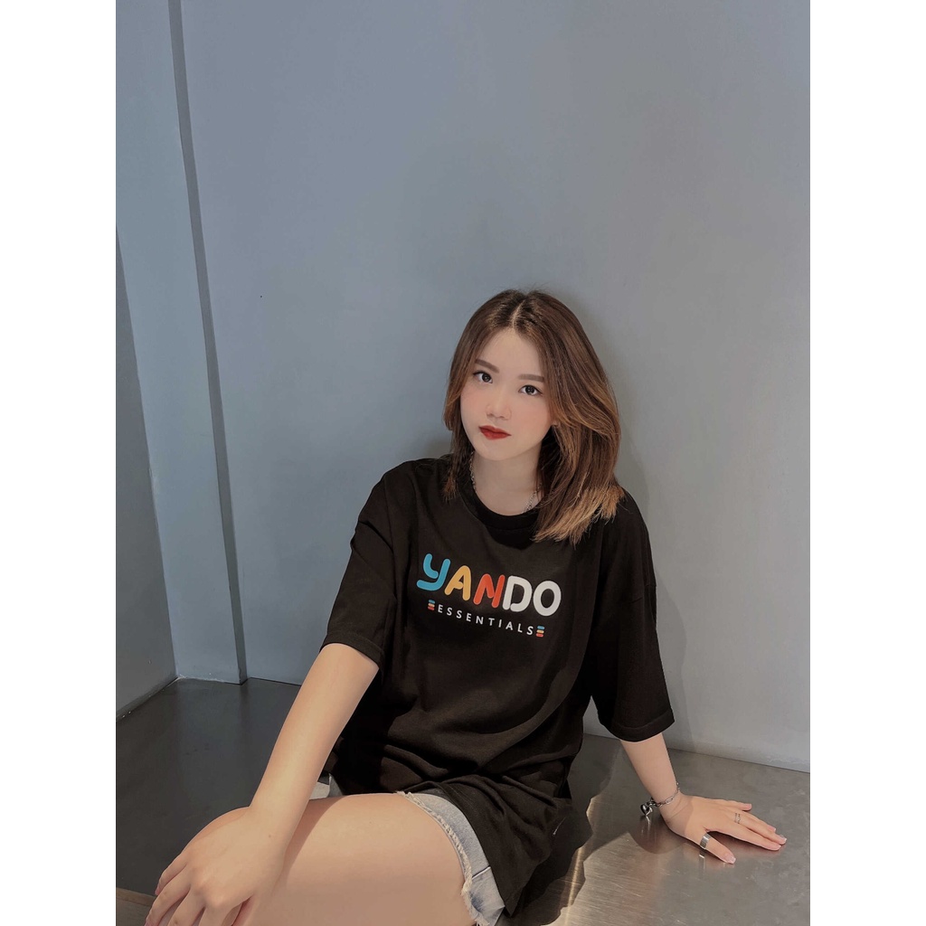 Áo Thun Tay Lỡ Nam Nữ Form Rộng YANDO OUTFITS AWN001 Cotton 2 Chiều
