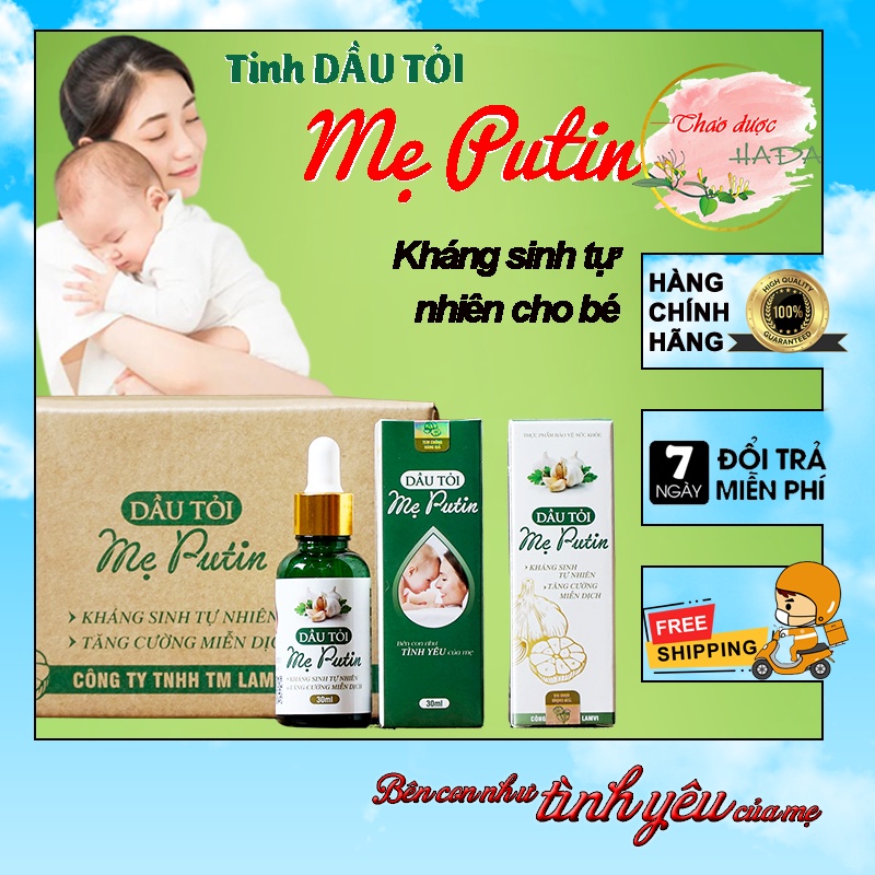 Dầu tỏi hỗ trợ miễn dịch cho trẻ nhỏ, dầu tỏi mẹ Putin 30ml