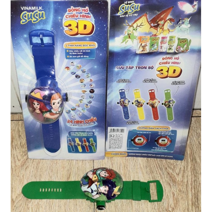 Một chiếc đồng hồ đồ chơi chiếu xem hình vệ binh 2 trong 1 cực ngầu