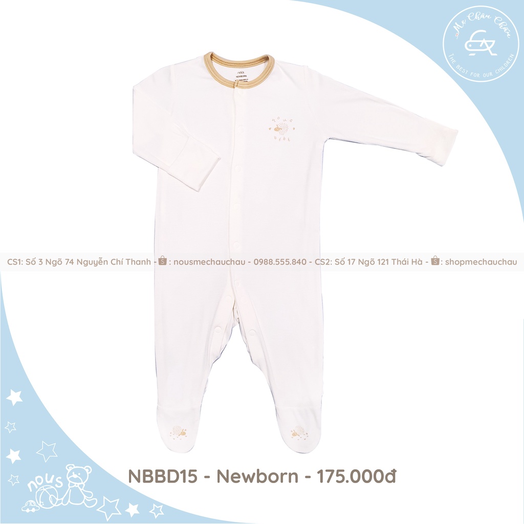 [Đủ Mẫu]Bộ Quần Áo Sơ Sinh Nous Cài Thẳng Nous+Cài Lệch Nous+Body có Tất Nous Chất Petit Size Sơ Sinh ( Size Newborn NB)