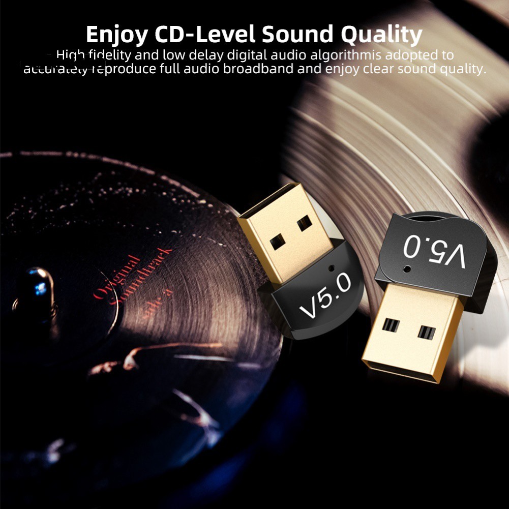 Usb Bluetooth 5.0 Nhận Truyền Tín Hiệu Không Dây Cho Máy Tính