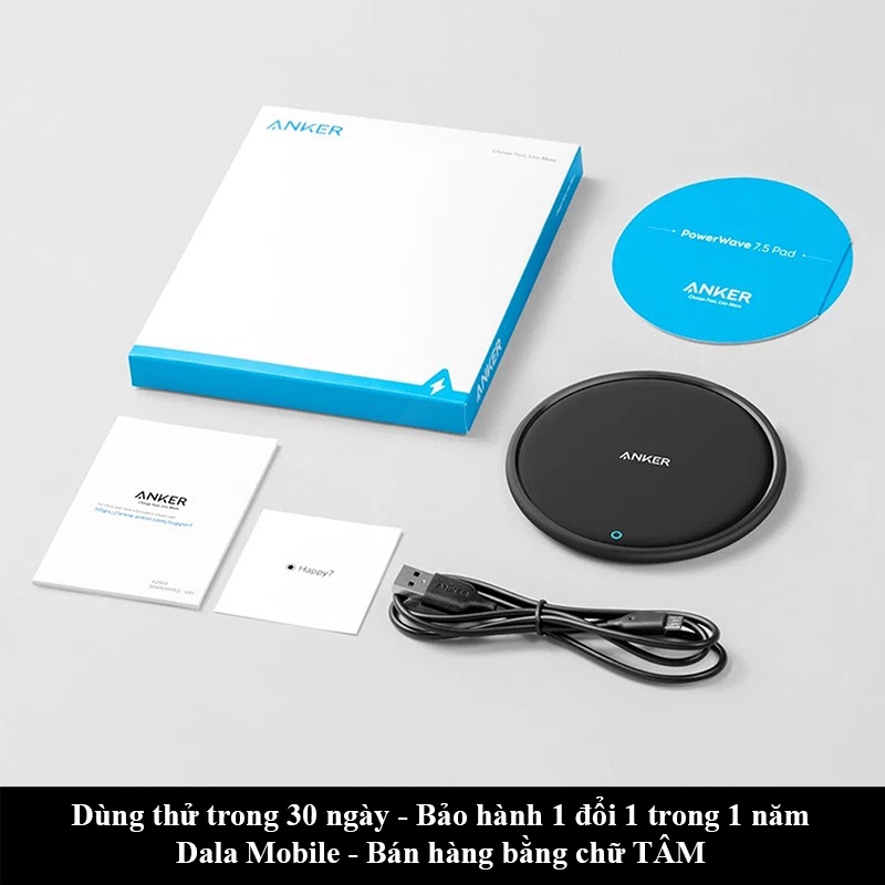 Đế Sạc Nhanh Không Dây Anker PowerWave Pad 7.5 - A2501