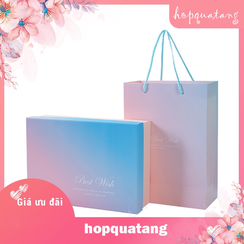 Hộp quà tặng sinh nhật màu hồng cứng cáp nhiều size cao cấp