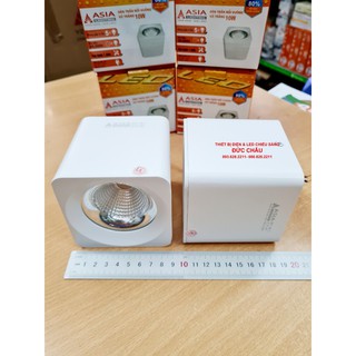 Đèn led ống bơ Vuông Asia 10W vỏ Trắng-Đen cam kết hàng chính hãng có bảo hành
