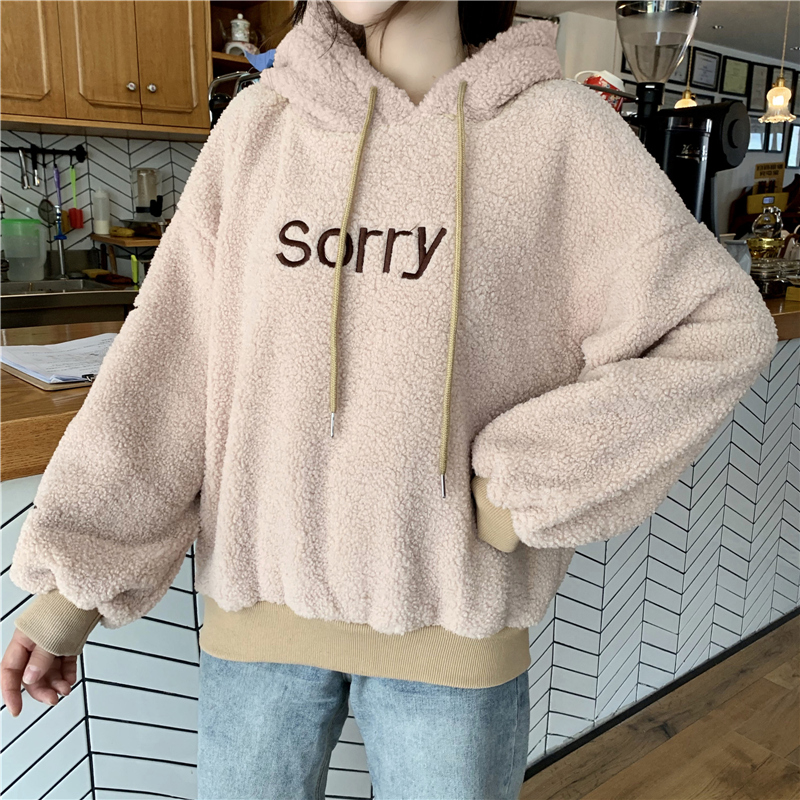 Áo Hoodie Tay Dài Dáng Rộng Thời Trang Cho Nữ