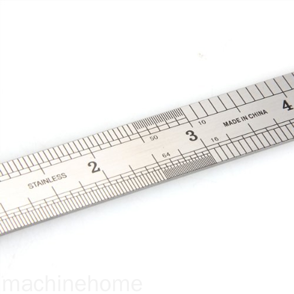 Thước đo hai mặt 15cm/30cm bằng thép không gỉ tiện dụng cho học sinh/nhân viên văn phòng