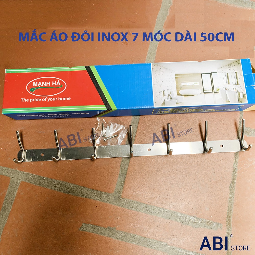 MẮC ÁO INOX VINAHASA CAO CẤP 7 MÓC, MẮC ÁO ĐƠN, ĐÔI HÀNG DÀY ĐẸP