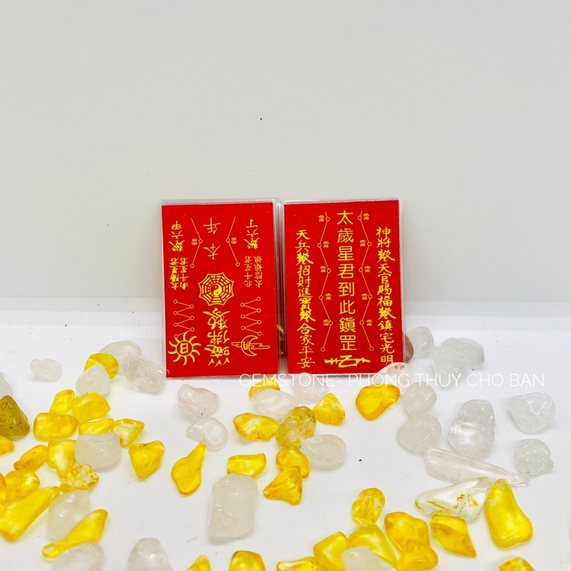 Thẻ Thái Tuế - Phù Thái Tuế Ép Plastic, Vật Phẩm Thái Tuế 7x5cm