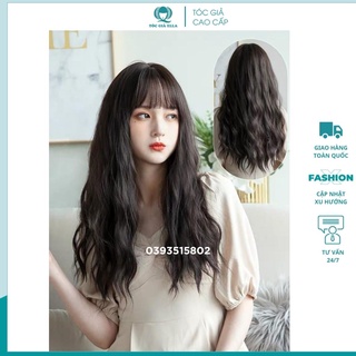 Tóc giả nữ cả đầu 🥰FREESHIP🥰 Tóc giả nguyên đầu xoăn trục xÁm lạnh, 8102k