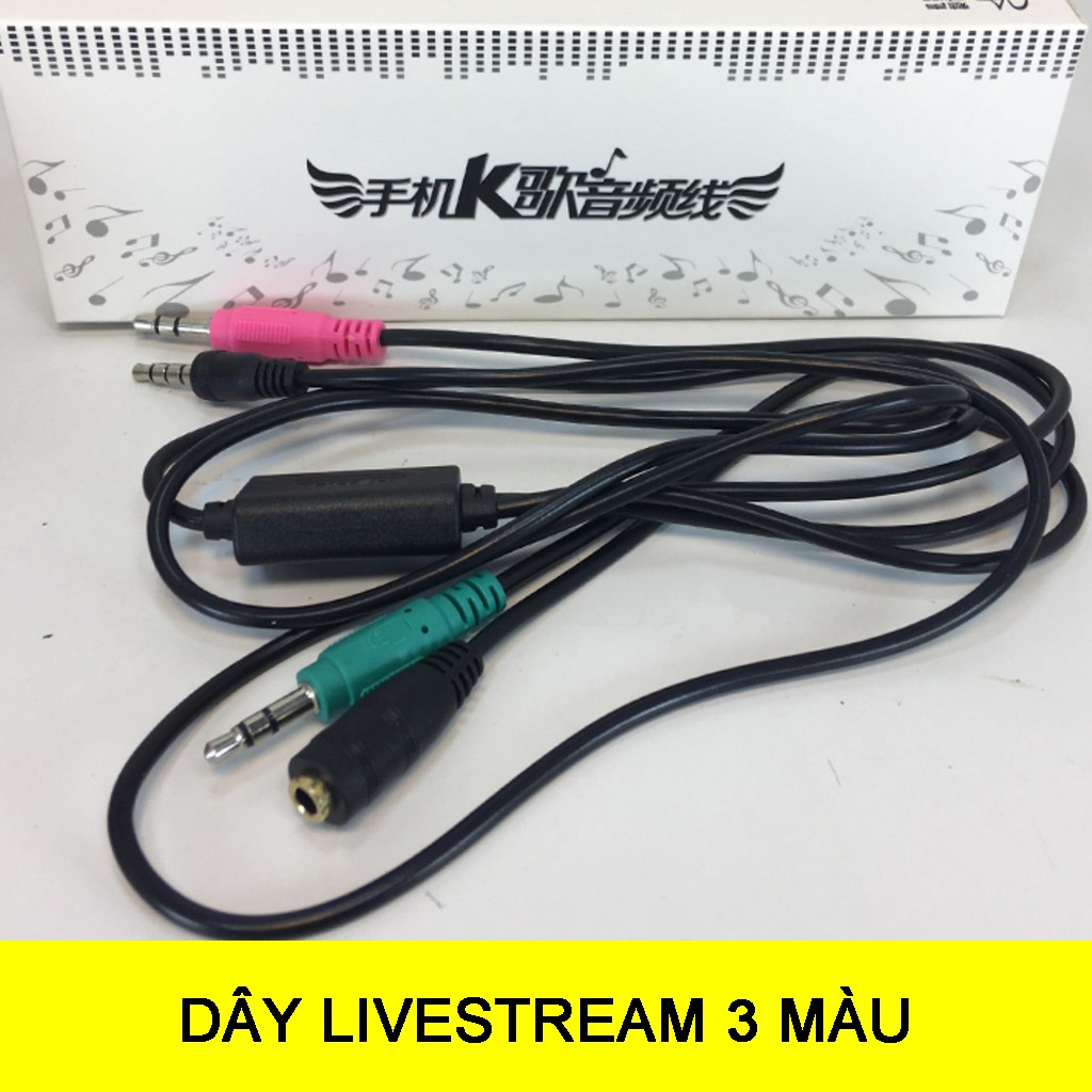 DÂY LIVESTREAM 3 MÀU DÙNG CHO CÁC LOẠI SOUNDCARD