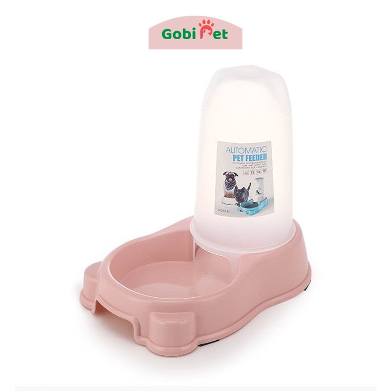 Khay đựng thức ăn có ống dự trữ cho chó mèo thú cưng (Giao màu ngẫu nhiên) - Gobi Pet