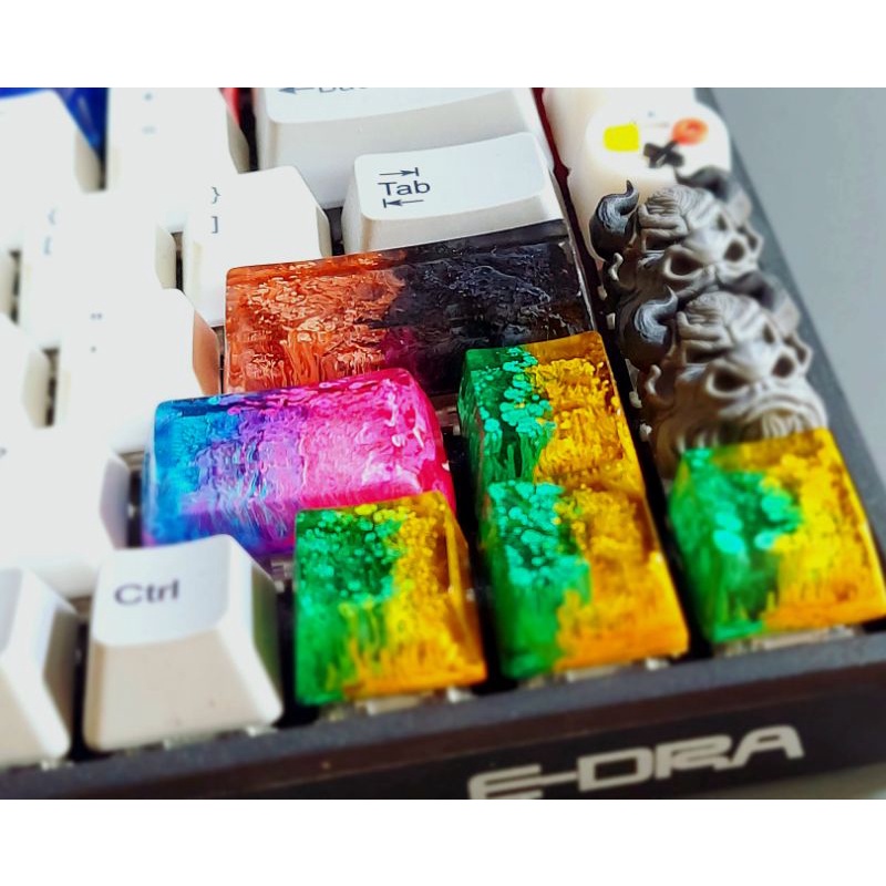 Keycap resin Enter 2.25U tone cam đen trang trí bàn phím cơ gaming