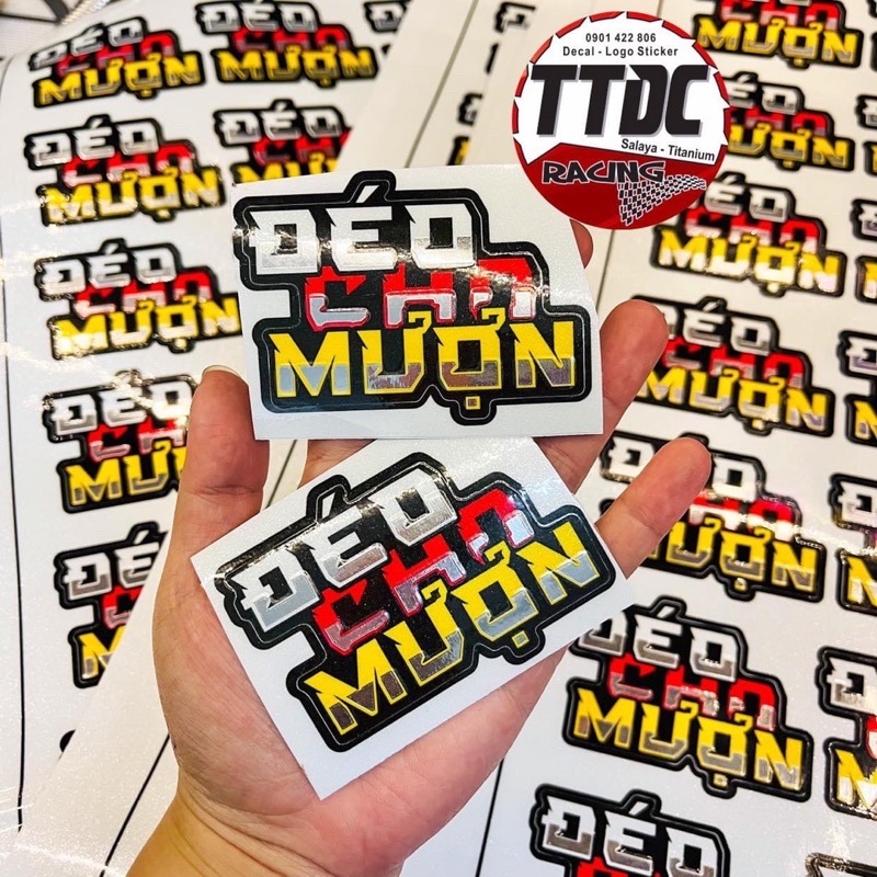 Tem Logo Sticker Decal Ghép Crom nổi bật trên mọi nền