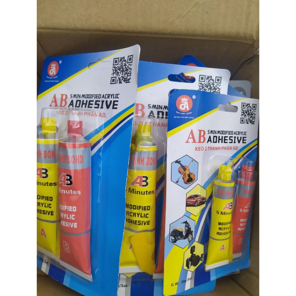 Keo dán 2 thành phần AB Đức Anh Bond loại 20g ,80g