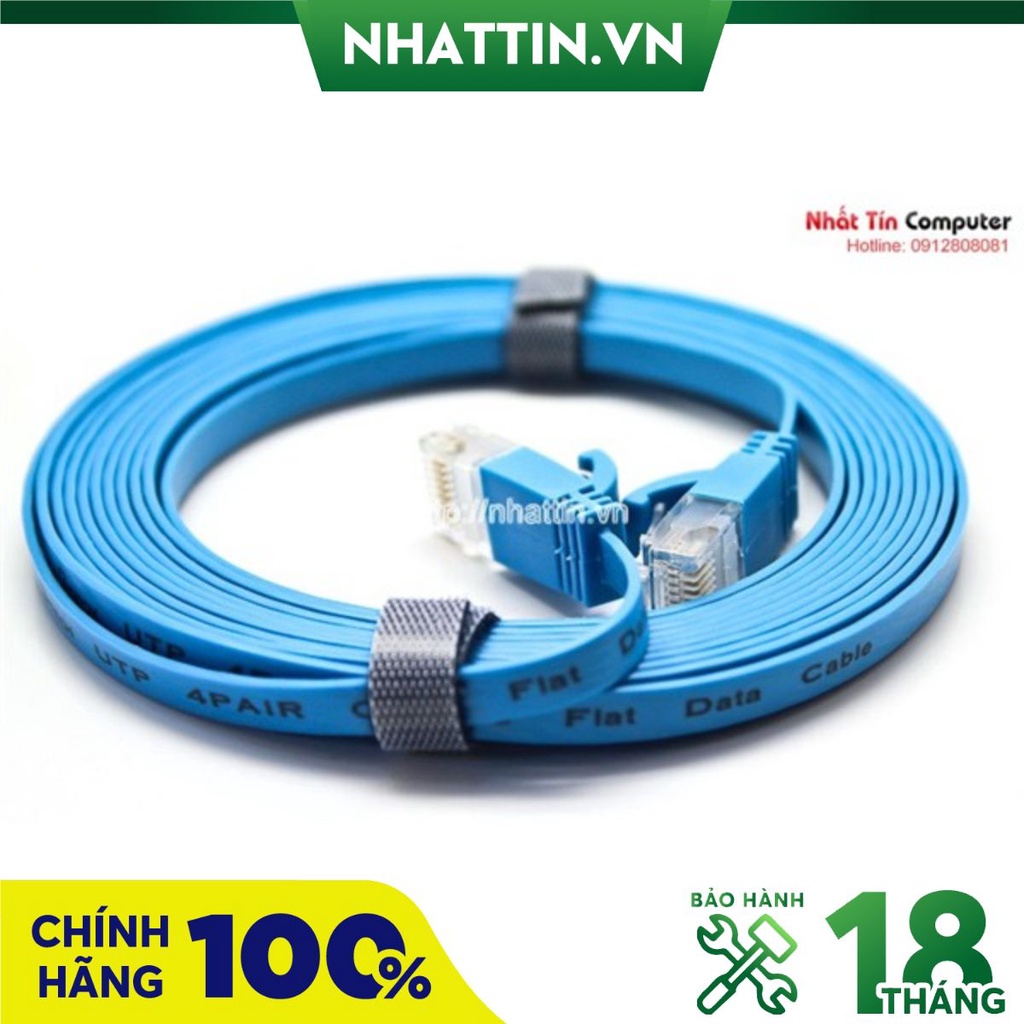 Dây cáp mang bấm sẵn CAT 6 UTP DTECH 1.8M (DT-67F18)