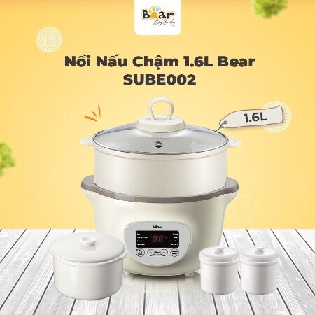 Nồi nấu chậm 1.6L Bear SUBE002 - Hàng Quốc Tế Chính Hãng