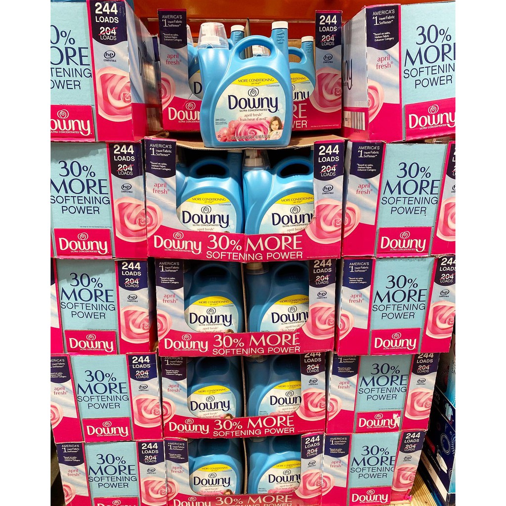 NƯỚC XẢ VẢI DOWNY ULTRA CONCENTRATED APRIL FRESH 244 LOADS CAN 4.88L THƠM NGÁT HƯƠNG MỀM MỊN QUẦN ÁO (CHUẨN COSTCO USA)