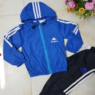 Bộ gió thể thao có mũ cho bé trai và bé gái