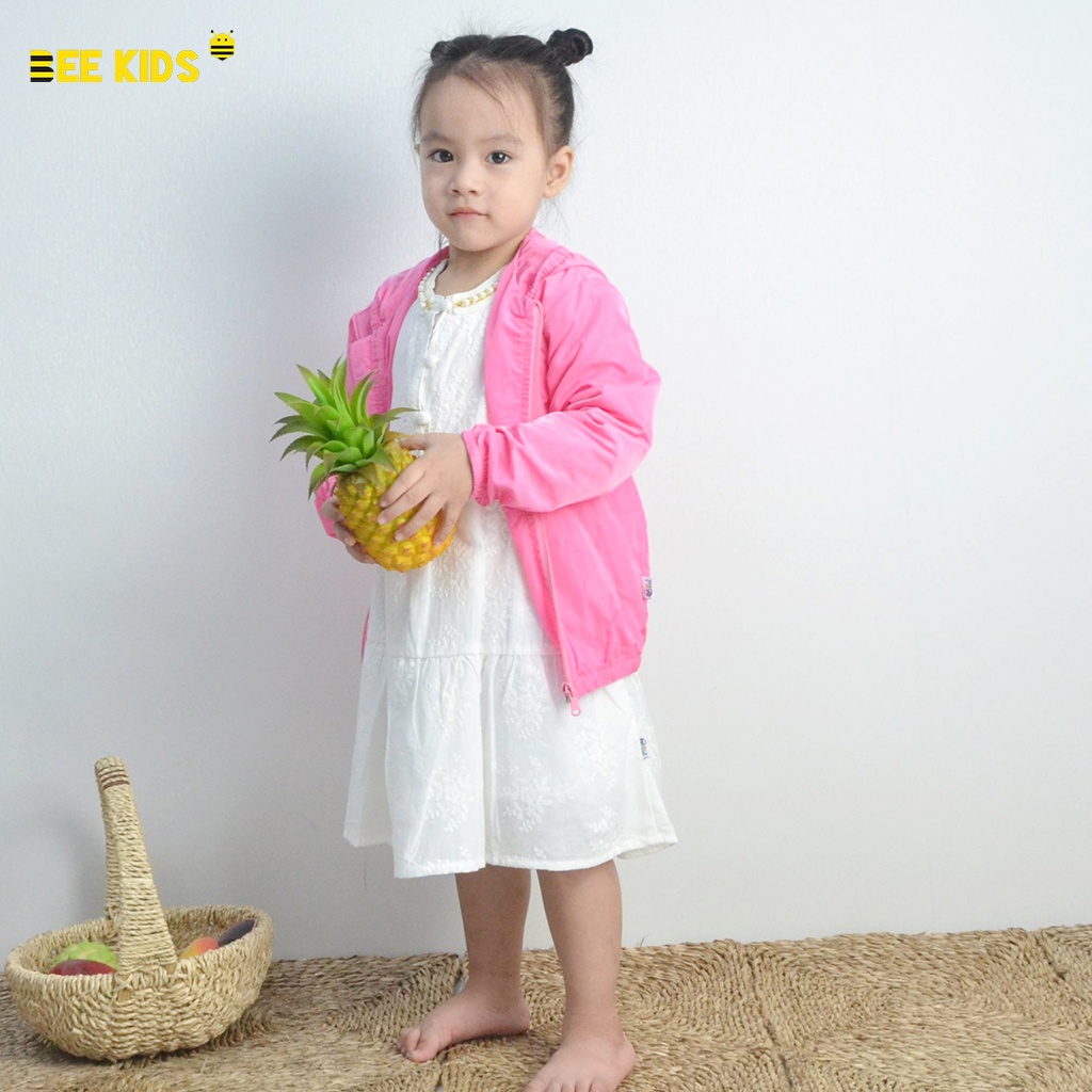 Áo Khoác Gió Cho Bé Gái Từ 2-12 Tuổi BeeKids  Có Mũ Dáng Suông, Tay Bo Cá Tính, Vừa Vặn Thoải Mái 7KG00630LX