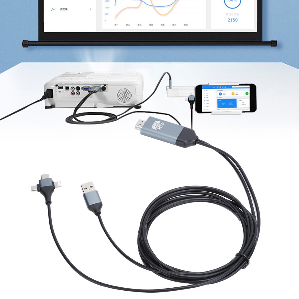 Đầu Chuyển Đổi 3 Trong 1 Từ Cổng Type C Sang Cổng Hdmi Tiện Dụng