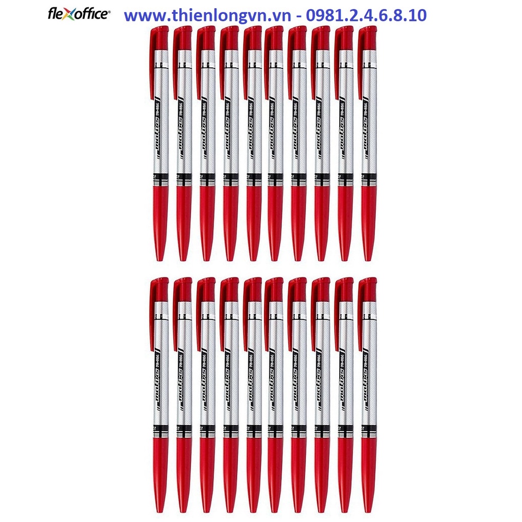 Hộp 20 cây bút bi văn phòng Flexoffice FO-024 / Bút FO024 ngòi 0.7mm
