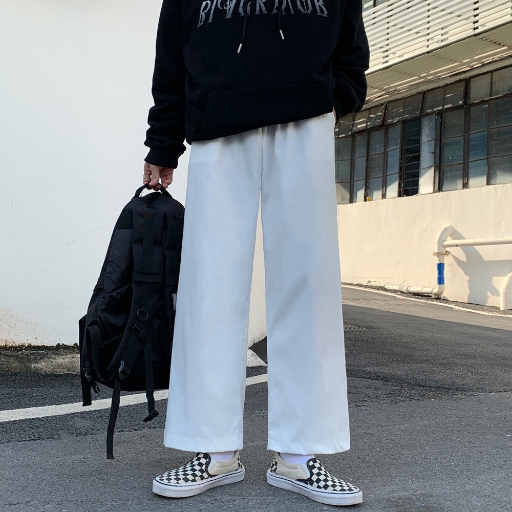 Quần Dài Ống Rộng Thời Trang Cá Tính 197000Áo Thun Dáng Rộng Phong Cách Retro Harajuku Cá Tính Cho Nam Nữ