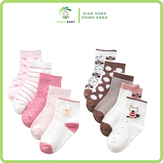 Tất trẻ em set 5 đôi tất cho bé từ 1-8 tuổi dày dặn
