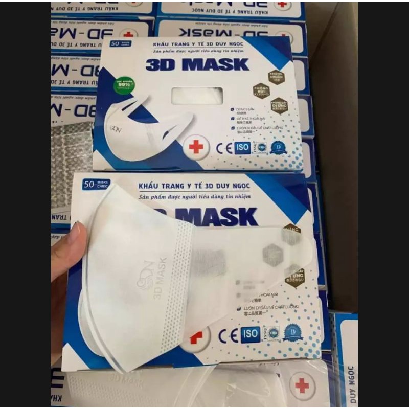 Khẩu Trang 3D Mask XL Xuân Lai Trắng ( hộp 50 chiếc )