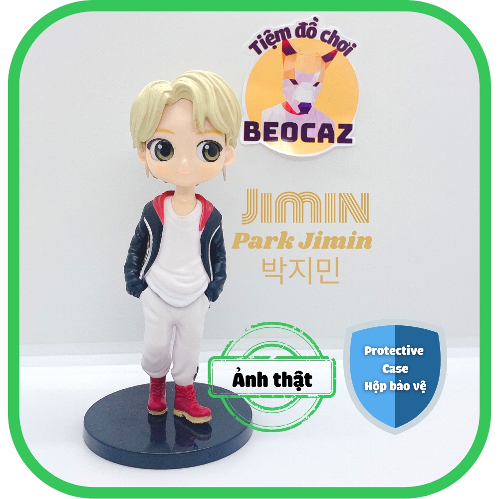 [Full Box Tặng Hộp Bảo Vệ] Mô hình chibi Jimin Park Jimin BTS Bangtan Boys 15cm dễ thương quà tặng trang trí - Beocaz