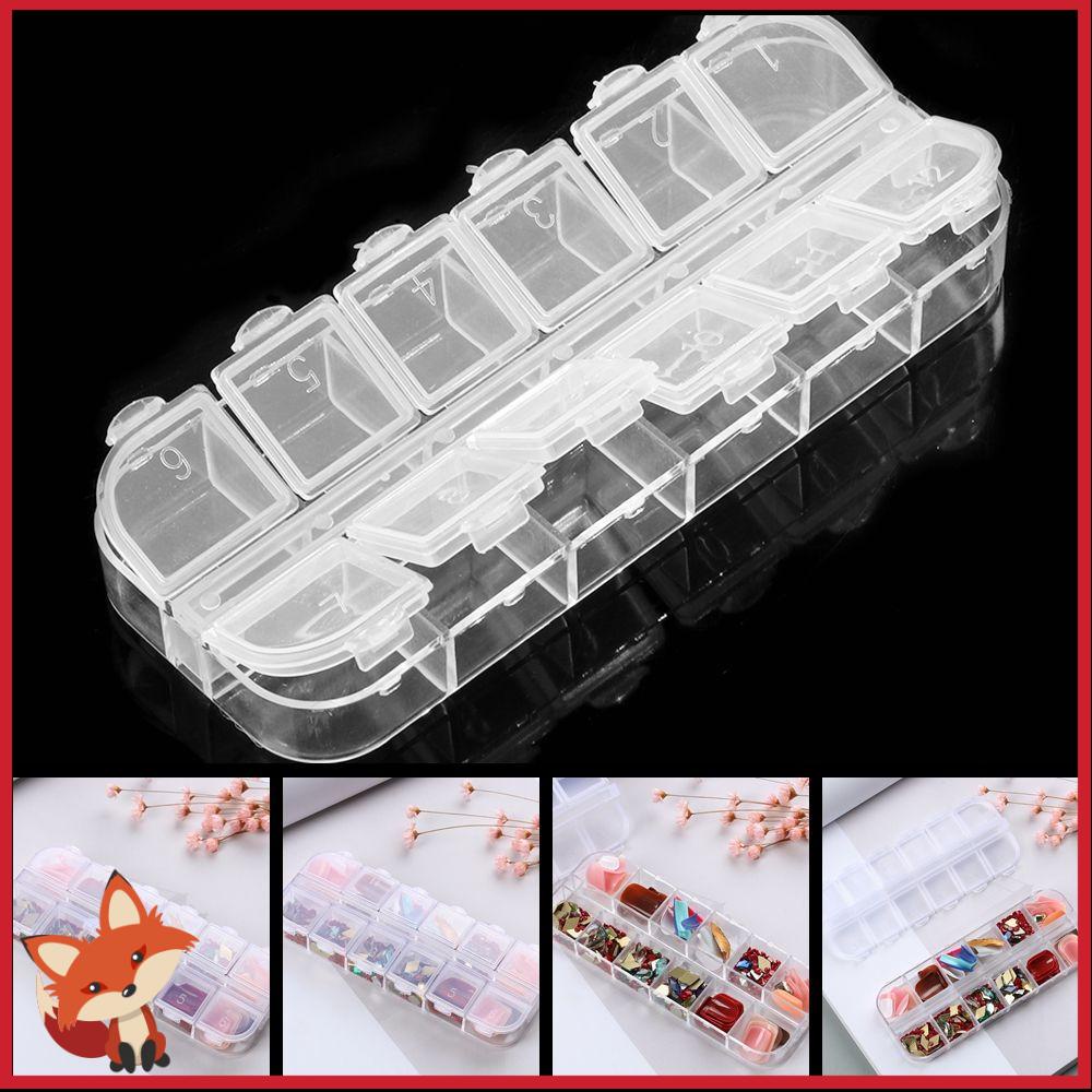 Hộp Nhựa Trong Suốt 12 Ngăn Đựng Thuốc/Đồ Trang Sức Tiện Dụng