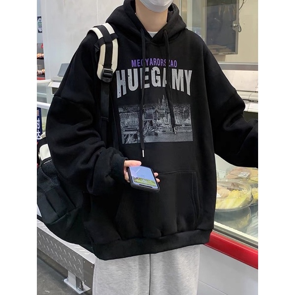 Áo Nỉ Ngoại Hoodie HUEGAMY [FREESHIP] Áo Nỉ Ngoại Form rộng Ulzzang