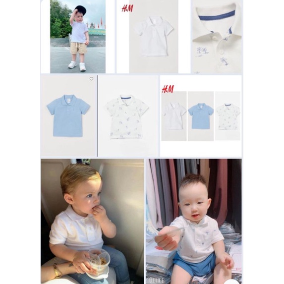 Áo polo trẻ em HM xuất sịn , áo thun phông có cổ bẻ cho bé trai bé gái chất cotton mềm mịn,dễ phối đồ