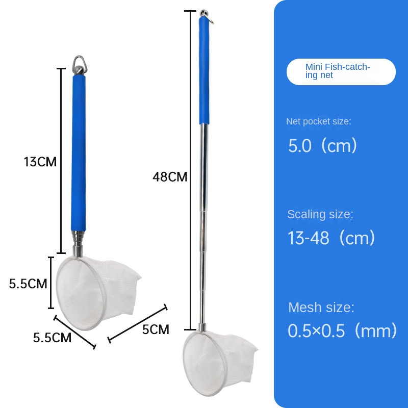 Vợt Lưới Vớt Cá 3D Thu Gọn Được