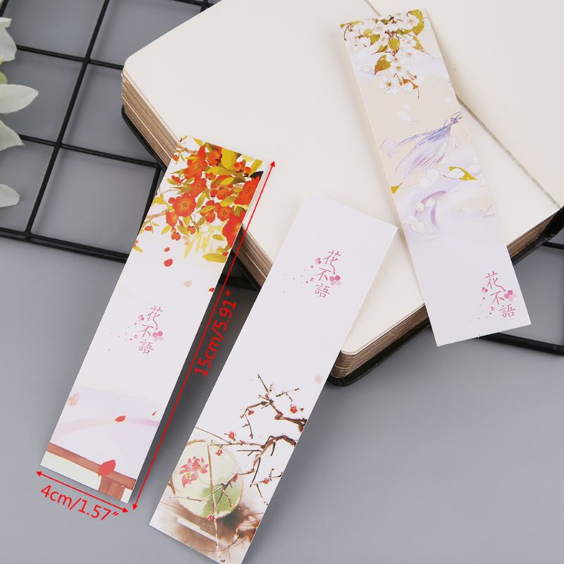 Set 30 Thẻ Bookmark Đánh Dấu Sách Phong Cách Trung Hoa