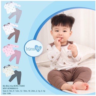 Bộ dài tay mỏng cho bé trai gái Bon99