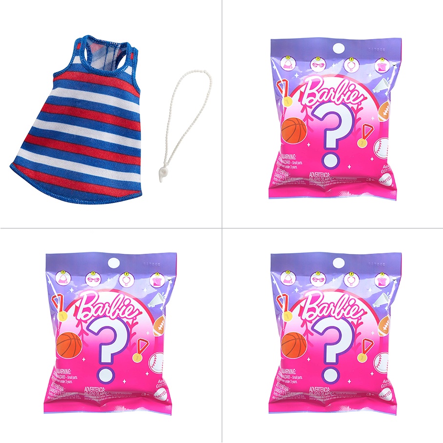 MỚI Phụ Kiện Thời Trang Thể Thao Barbie Nhiều Mẫu Trong Túi Ngẫu Nhiên Barbie Sport Fashion Surprise Pack