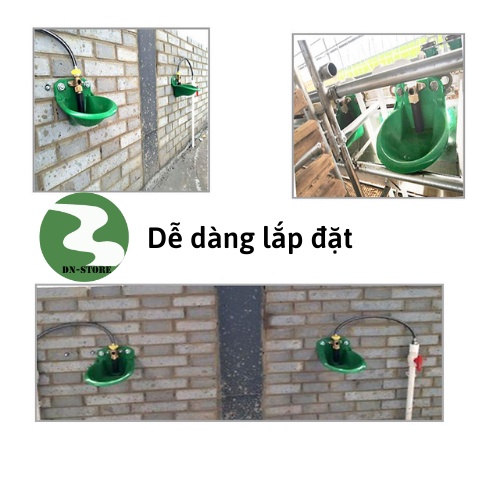 Máng uống nước tự động cho dê cừu Dương ninh van đồng MD16