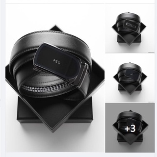 Thắt lưng PEDRO Mặt Gương Nam da bò thật, Nịt nam Sang Trọng - Dây lưng khóa tự động thông minh FullBox