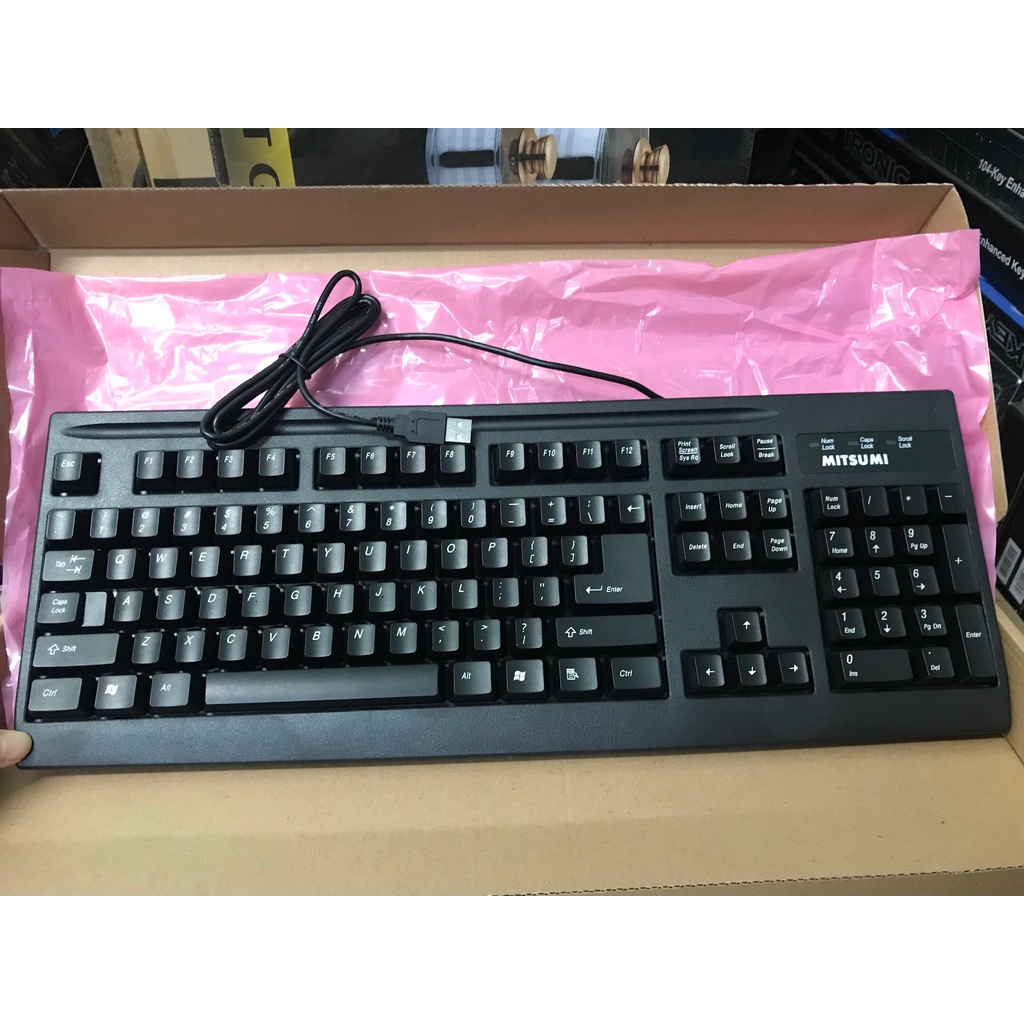 Bàn Phím Có Dây MITSUMI Cổng USB- Full Box mới 100%